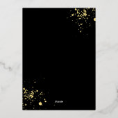 Invitation En Aluminium Mariage islamique musulman moderne noir et or (Verso)