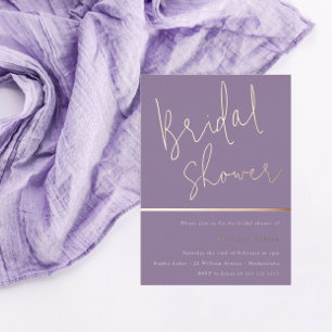 Invitation En Aluminium Mariage Lavande & Or Rose