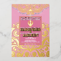Mariage LuxGlitter Pink Gold Sikh Anand Karaj