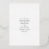 Invitation En Aluminium Mariage Marine et Gold Tropical Beach (Verso)