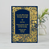 Invitation En Aluminium Mariage médiéval aux oiseaux et fleurs illuminés (Debout devant)