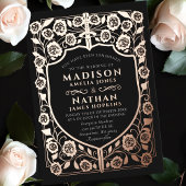 Invitation En Aluminium Mariage médiéval de Black Sword Shield