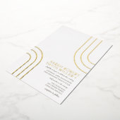 Invitation En Aluminium Mariage minimal or blanc simple moderne (Rotation)