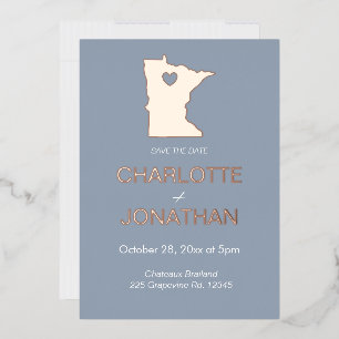 Invitation En Aluminium Mariage minimaliste de destination au Minnesota 