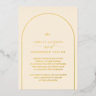 Invitation En Aluminium Mariage minimaliste de l'arc de crème Boho