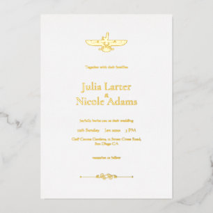 Invitation En Aluminium Mariage minimaliste de Parsis Navjote