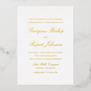 Invitation En Aluminium Mariage minimaliste de script simple et élégant