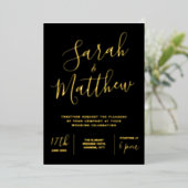 Invitation En Aluminium Mariage minimaliste élégant moderne (Debout devant)