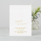Invitation En Aluminium Mariage minimaliste moderne (Debout devant)