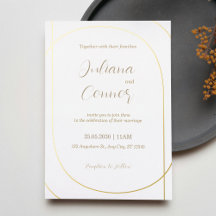Mariage minimaliste moderne Arche Blanc Or