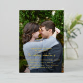 Invitation En Aluminium Mariage moderne chic (Debout devant)