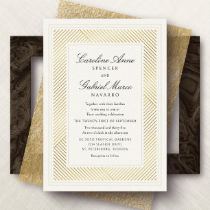 Invitation En Aluminium Mariage Moderne Décoration Tenue de Soirée Noire