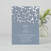 Invitation En Aluminium Mariage moderne Dusty Blue Beach (Debout devant)