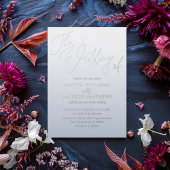 Invitation En Aluminium Mariage moderne Dusty Blue & Silver