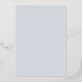 Invitation En Aluminium Mariage moderne Dusty Blue & Silver (Verso)