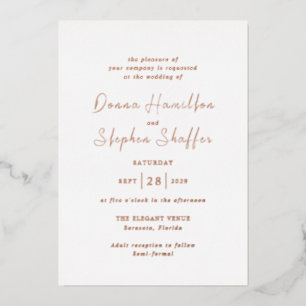 Invitation En Aluminium Mariage Moderne et Élégant