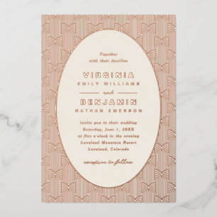 Invitation En Aluminium Mariage moderne géométrique