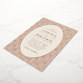 Invitation En Aluminium Mariage moderne géométrique (Rotation)