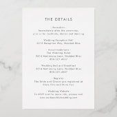 Invitation En Aluminium Mariage moderne Luna (Verso)