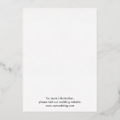 Invitation En Aluminium Mariage moderne minimal Enregistrer la date (Verso)