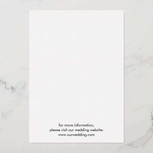 Invitation En Aluminium Mariage moderne minimal Enregistrer la date (Verso)