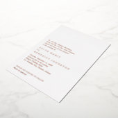 Invitation En Aluminium Mariage moderne minimaliste (Rotation)