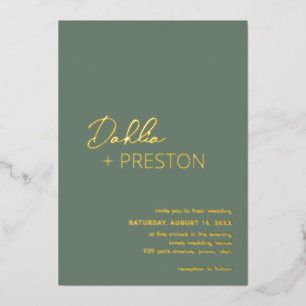 Invitation En Aluminium Mariage moderne minimaliste