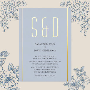 Invitation En Aluminium Mariage Moderne Minimaliste Chic Écriture