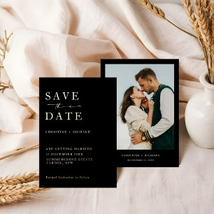 Invitation En Aluminium Mariage moderne minimaliste Enregistrer la date