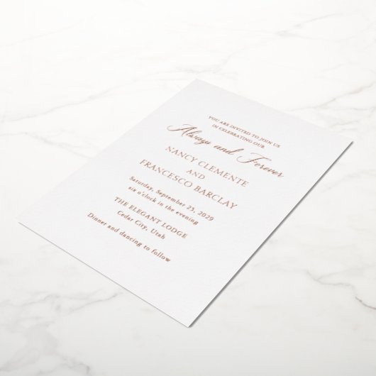 Invitation En Aluminium Mariage moderne Nancy (Rotation)