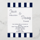 Invitation En Aluminium Mariage moderne noir et blanc avec (Recto)