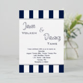 Invitation En Aluminium Mariage moderne noir et blanc avec (Debout devant)