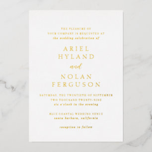 Invitation En Aluminium Mariage moderne propre