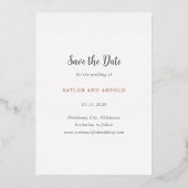 Invitation En Aluminium Mariage moderne Saylor Enregistrer la date (Recto)