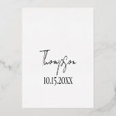 Invitation En Aluminium Mariage Moderne Script Arch Trim Photo Real (Verso)