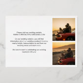 Invitation En Aluminium Mariage moderne simple en gras Enregistrer la date (Verso)