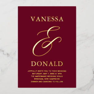 Invitation En Aluminium Mariage Moderne Vanessa Bourgogne