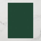 Invitation En Aluminium Mariage Moderne Vert Or (Verso)