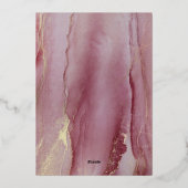 Invitation En Aluminium Mariage moderne Viva Magenta Gold (Verso)