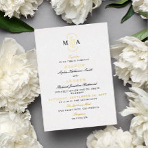 Mariage Monogramme Typographie Ampersand Or Noir