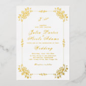 Invitation En Aluminium Mariage Motif classique complexe de géométrie vint (Recto)