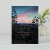 Invitation En Aluminium Mariage Mountain Getaway (Debout devant)