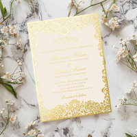 Mariage Musulman Motif Floral Ivoire Sarcelle Bleu