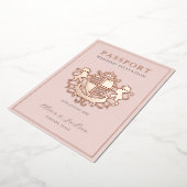 Invitation En Aluminium Mariage Neutre Rose et Rose Gold Chic Destination (Rotation)