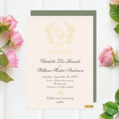 Invitation En Aluminium Mariage neutre vert et beige
