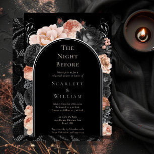 Invitation En Aluminium Mariage Nuit Avant Arch Gothique Vintage FOIL