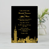 Invitation En Aluminium Mariage NYC Skyline ESB Etch (Debout devant)