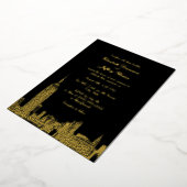 Invitation En Aluminium Mariage NYC Skyline ESB Etch (Rotation)