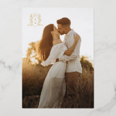 Invitation En Aluminium Mariage or monogramme de la Couronne la veille (Verso)