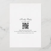 Invitation En Aluminium Mariage or Rose Floral (Verso)